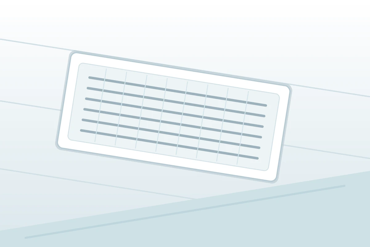 Ducted air conditioning system illustration