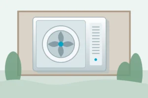 Outdoor air conditioning system illustration