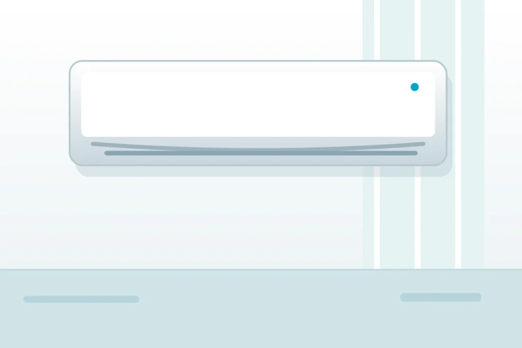 Split air conditioning system illustration