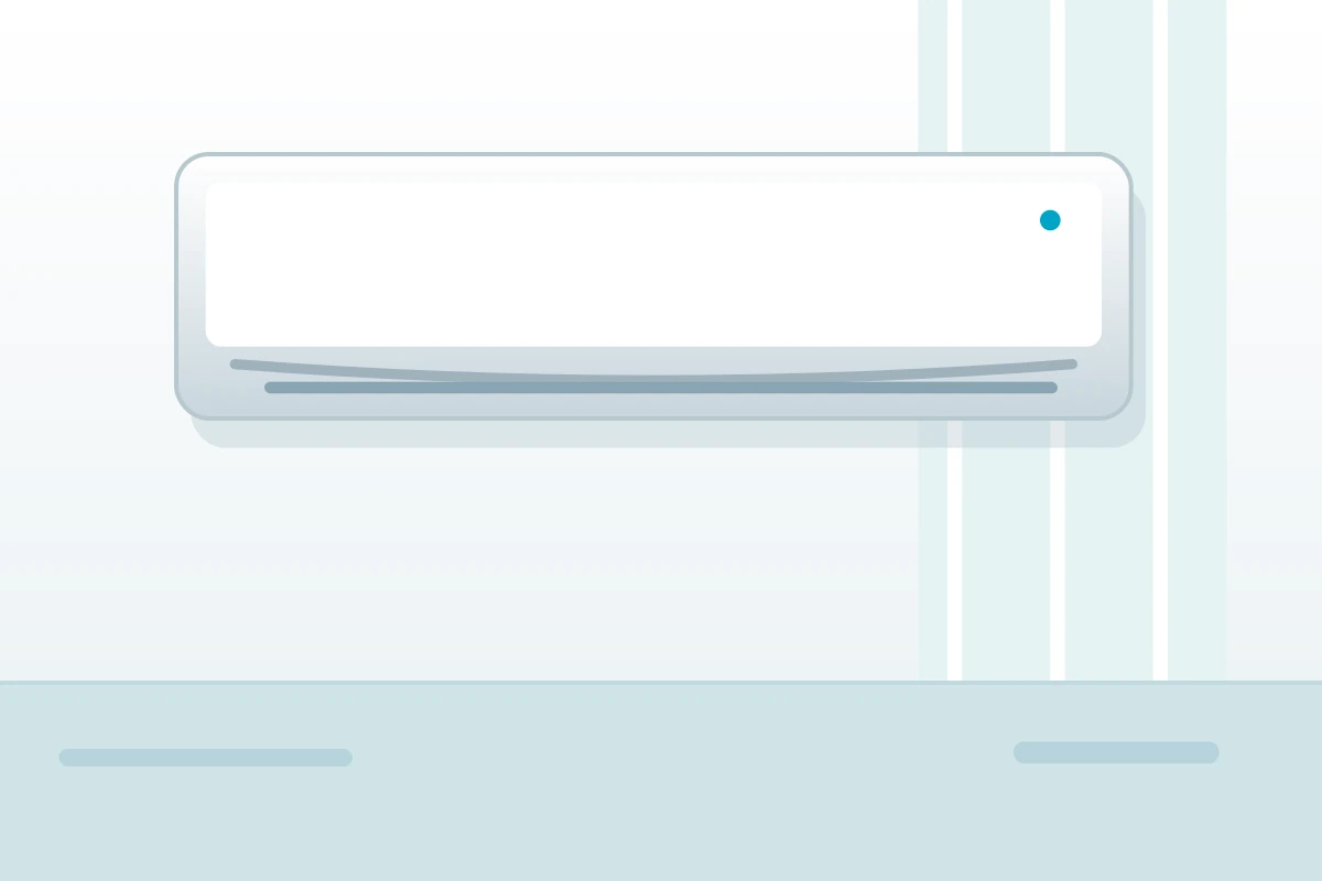 Split air conditioning system illustration